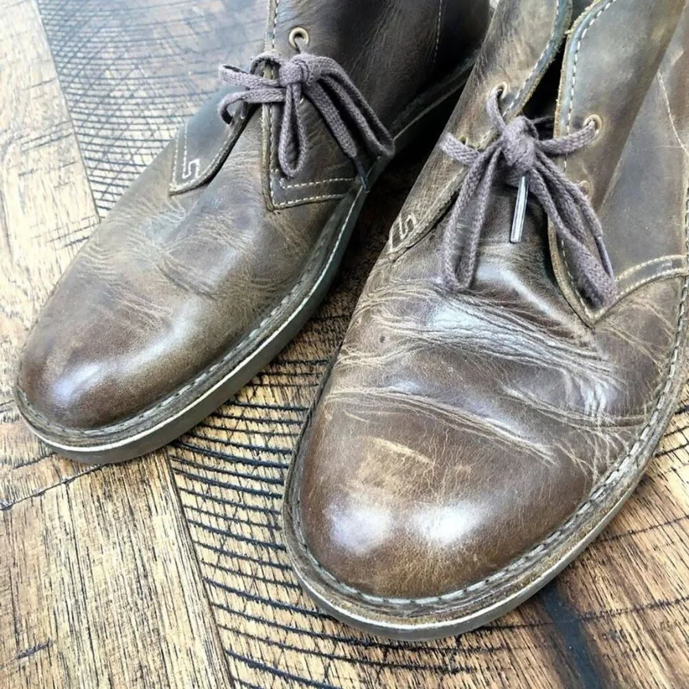 CLARKS 11 Bushacre 2 Chukka Boot leather beeswax brown Bootie mens